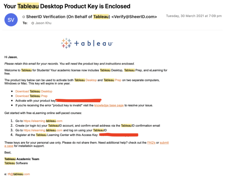 how to get full tableau product key