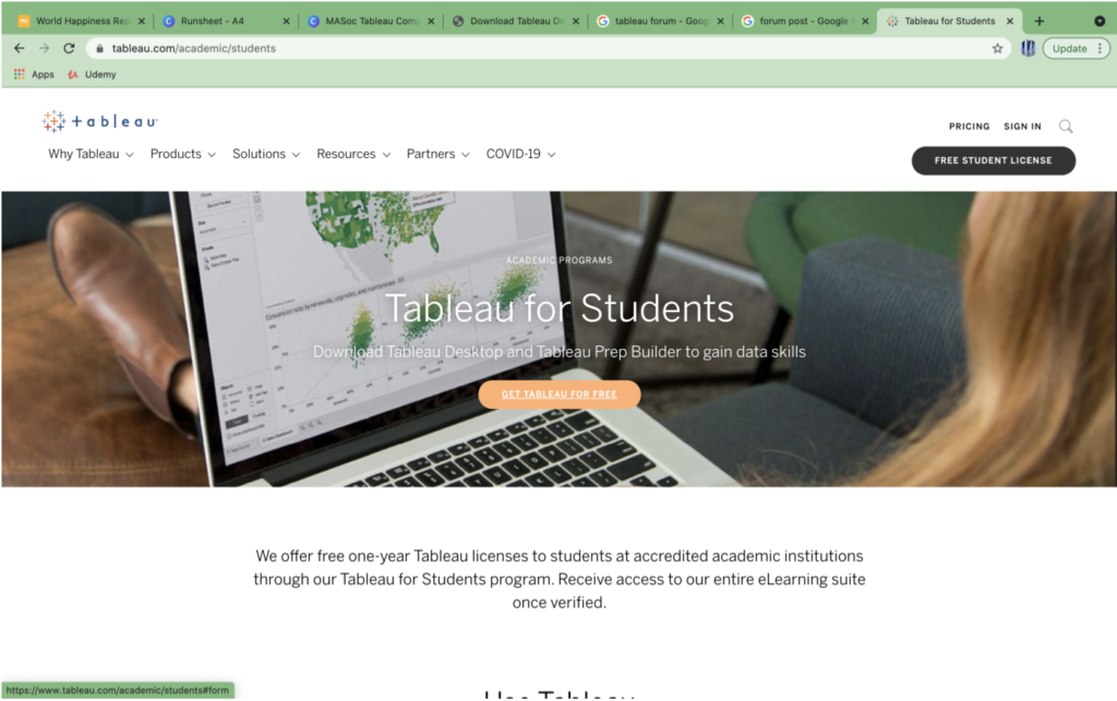 tableau desktop student