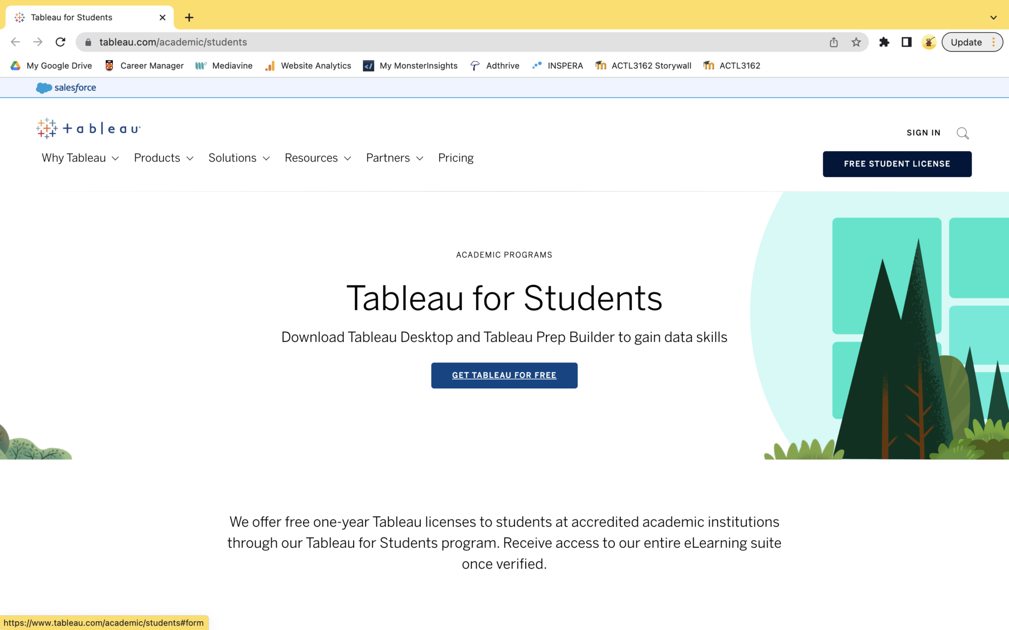 tableau for students download